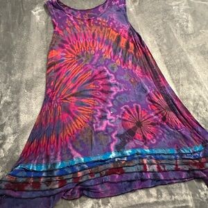 Vibrant Tie-Dye Sleeveless Dress